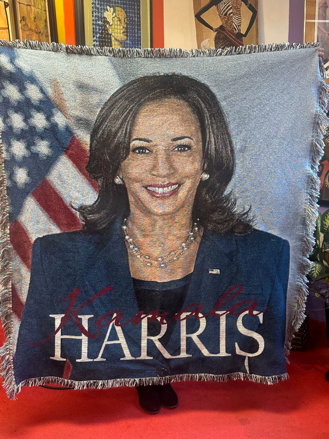 “We Are Victorious” Kamala Harris Throw Cover
