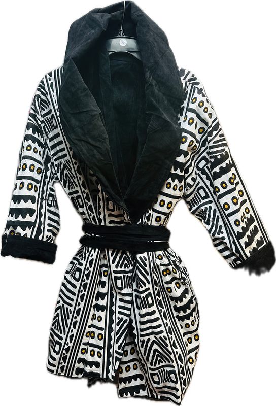 Black and White Reversible Jacket w/ Hood Option