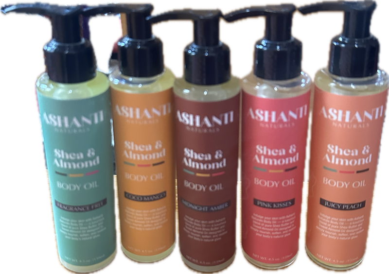 Ashanti Naturals - Shea &amp; Almond Body Oil - 4.5oz (choose type)