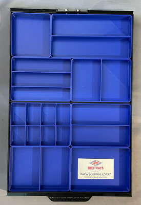 For Preston box - SHALLOW DRAWER SET layout three BLUE