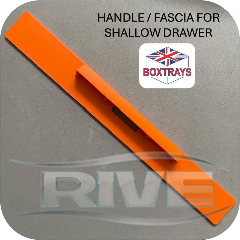 RIVE box,  Repair or replacement drawer handle & fascia for SHALLOW drawer