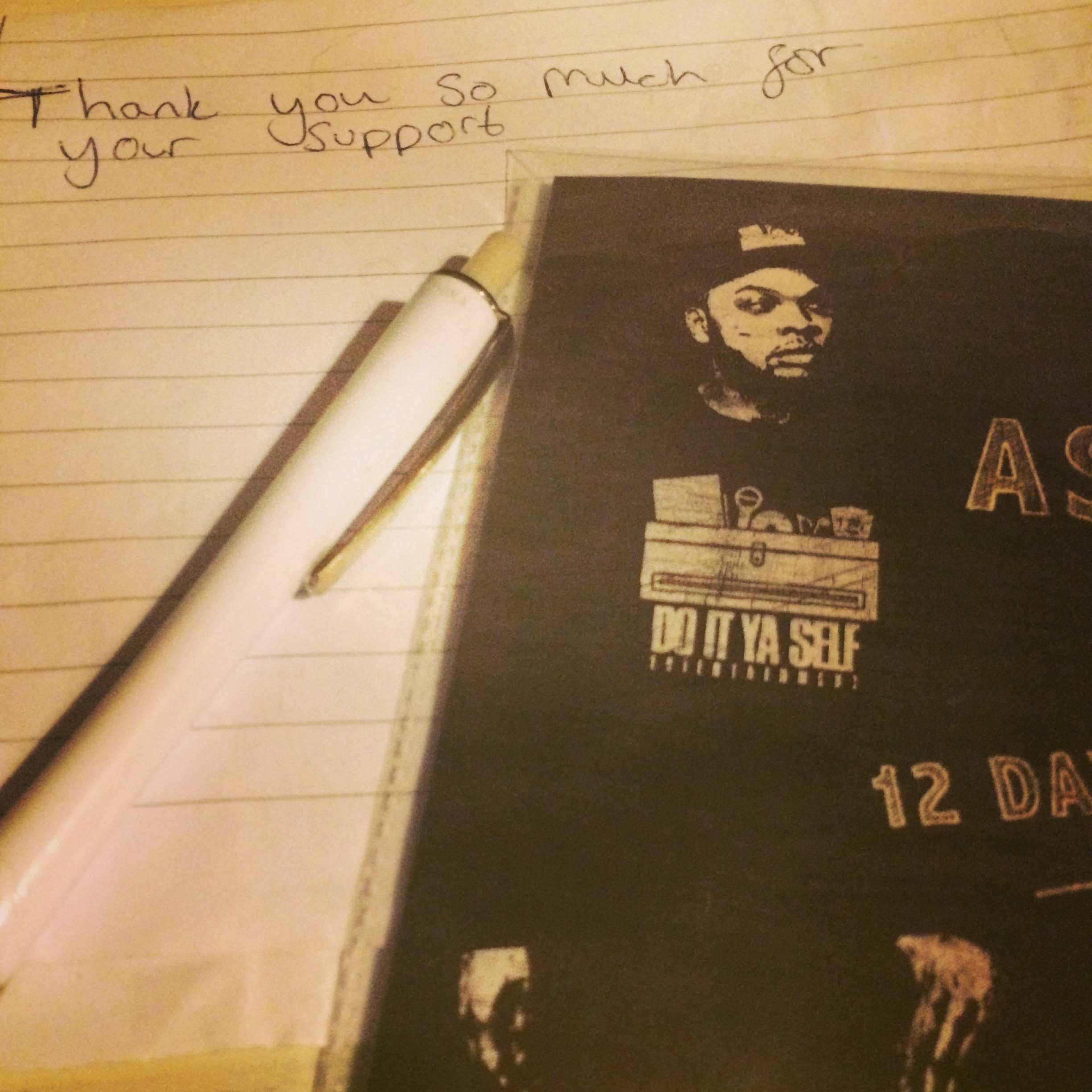 Personal hand written message