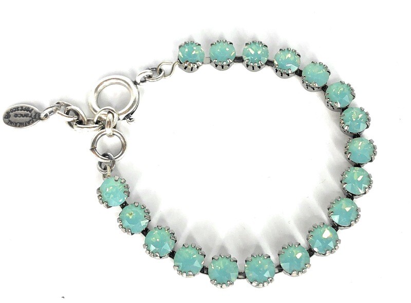 TENNIS BRACELET Silver With Pacific Opal Swarovski Crysal