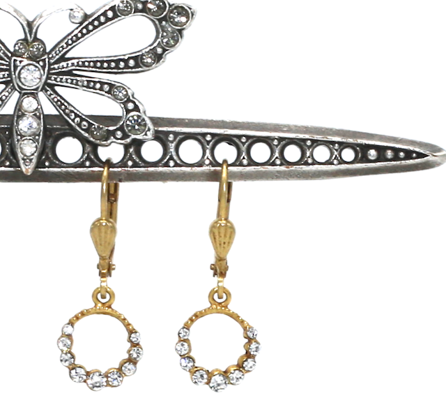 THE CINDY&#39;S Gold With Clear Swarovski Crystal