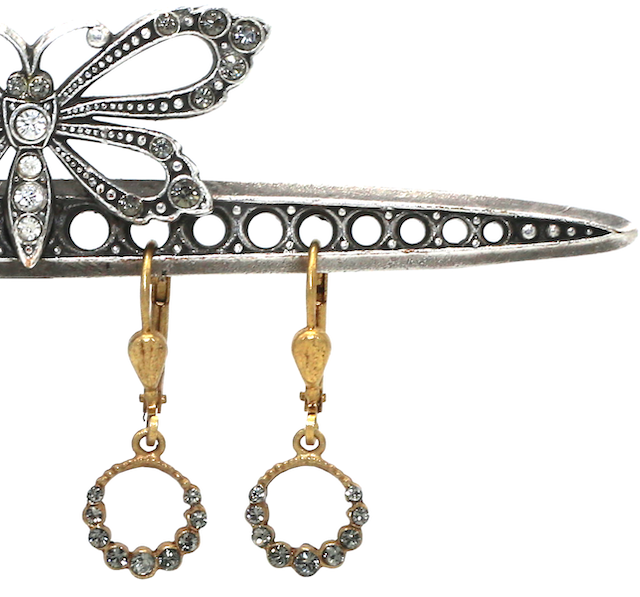 THE CINDY&#39;S Gold With Black Diamond Swarovski Crystal
