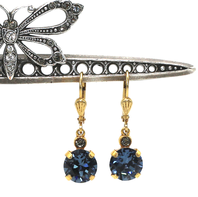 JELLY TOTS Gold With 
Midnite-Blue Swarovski Crystal