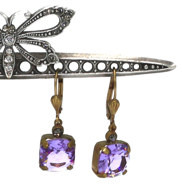 OPRAH Gold With Lavender Swarovski Crystal