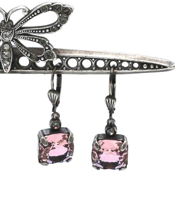 OPRAH Silver With Vintage Pink Swarovski Crystal