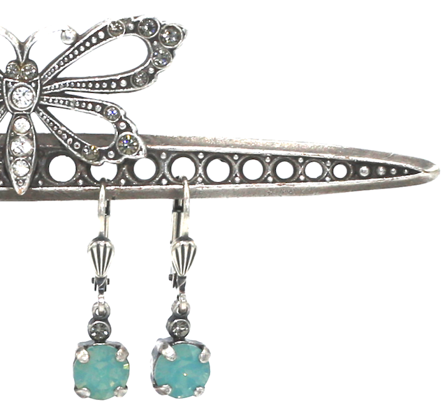LITTLE JELLY TOTS Silver With 
Pacific Opal Swarovski Crystal