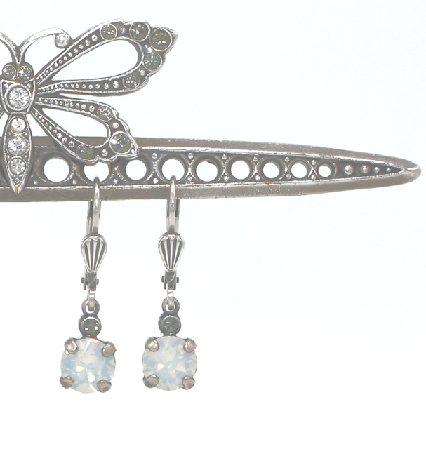 LITTLE JELLY TOTS Silver With 
White Opal Swarovski Crystal