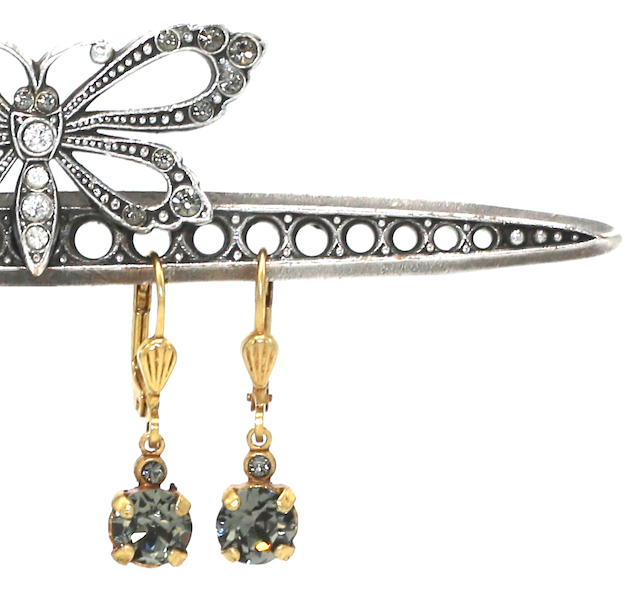 LITTLE JELLY TOTS Gold With 
Black Diamond Swarovski Crystal