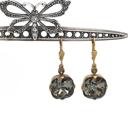 THE DUTCHESS Gold with Black Diamond Swarovski Crystal