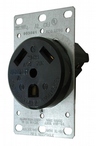 30A Receptacle with Plate