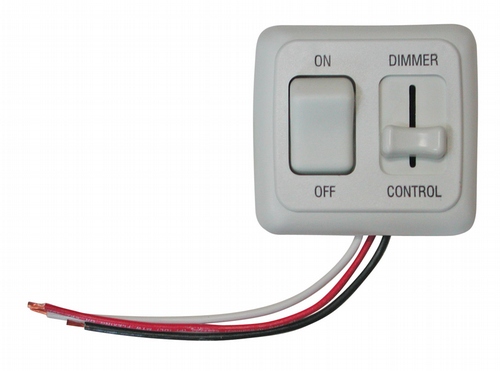 Dimmer/On-Off Rocker Switch Assembly with Bezel - White