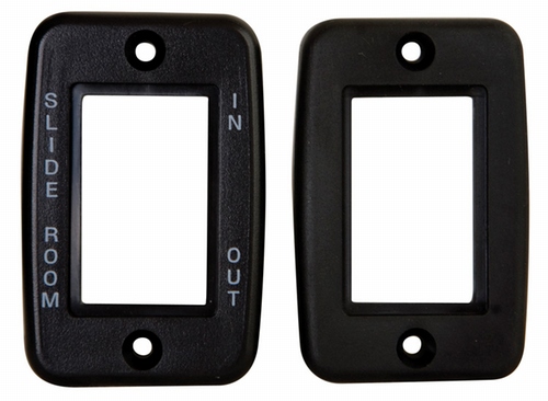 Exposed 5 Pin Side by Side Wall Plate - Black with Print