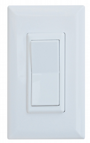 15 Amp Decor Rocker Switch With Cover - White