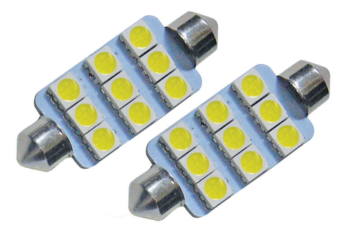 LED Bulb - 9 Diode SV8.5 Festoon Replacement