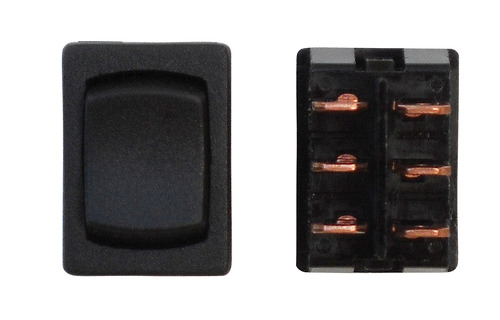 Mini Momentary On/Off/Momentary On DPDT - Black 3/Bag