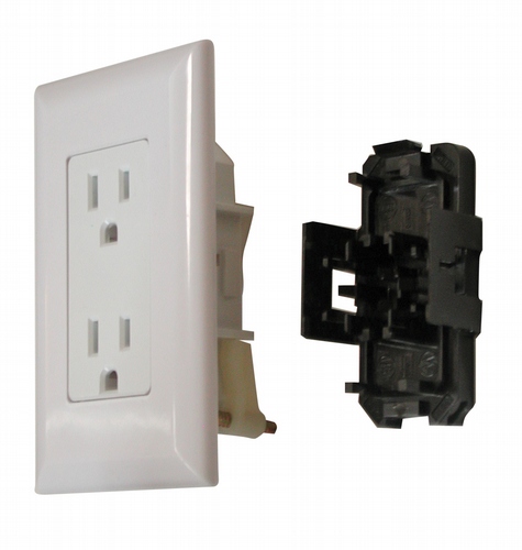 15 Amp Decor Receptacle With Cover - White