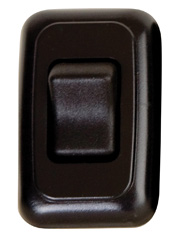 Single Contour On/Off Switch with Base and Plate - Black