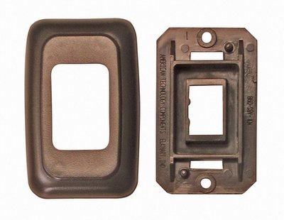 Single Base and Plate Contour Wall Plate Assembly - Brown