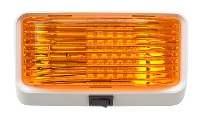 LED Porch Light with On/Off Switch - Amber
