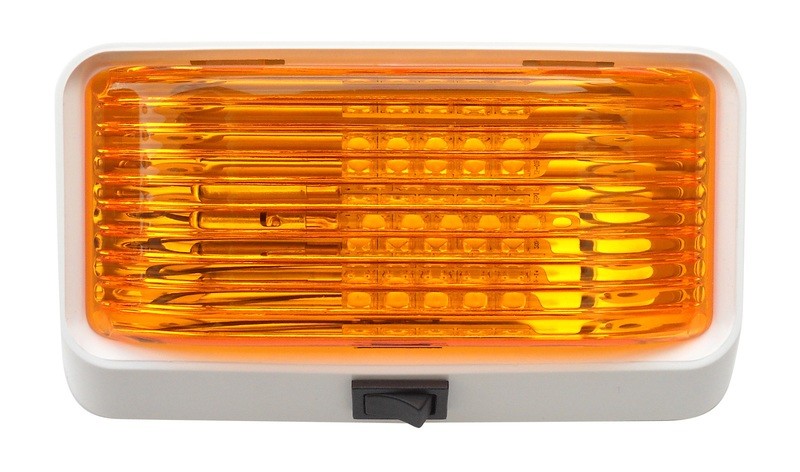 LED Porch Light with On/Off Switch - Amber