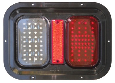 Weatherproof LED Tail Lamp, Turn Signal, and Brake Light w/ LED Back Up Light