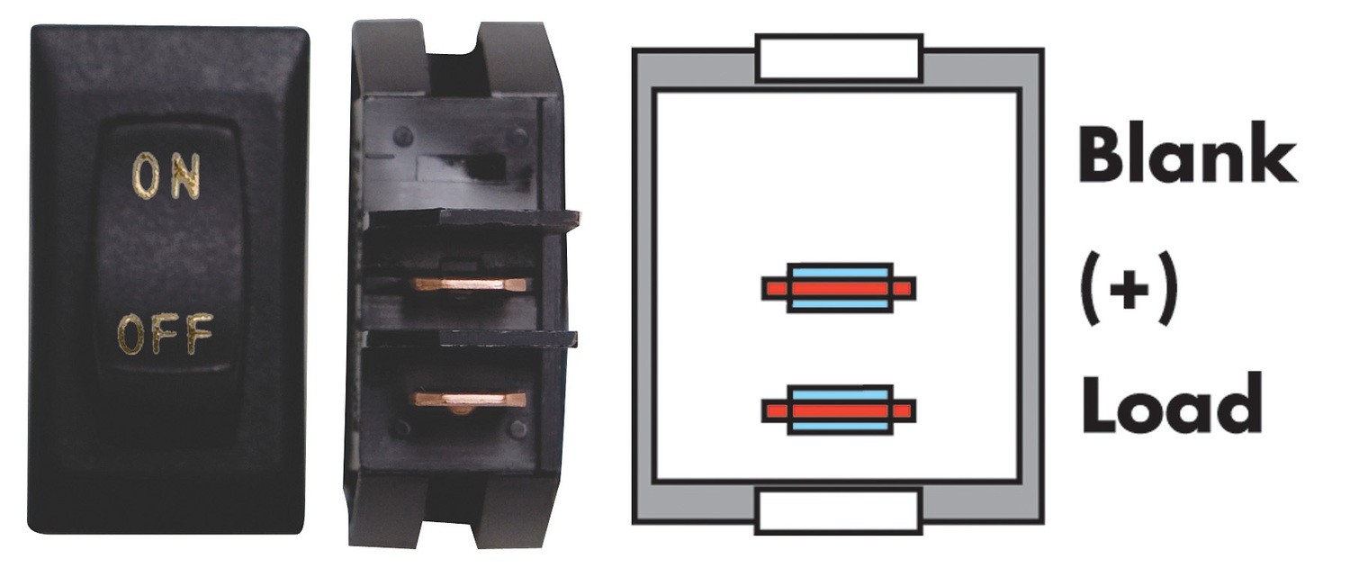 Labeled On/Off Switch - Black 1/card