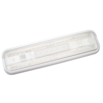 Fluorescent LED Replacement Fixture - 18 Inch White Bezel