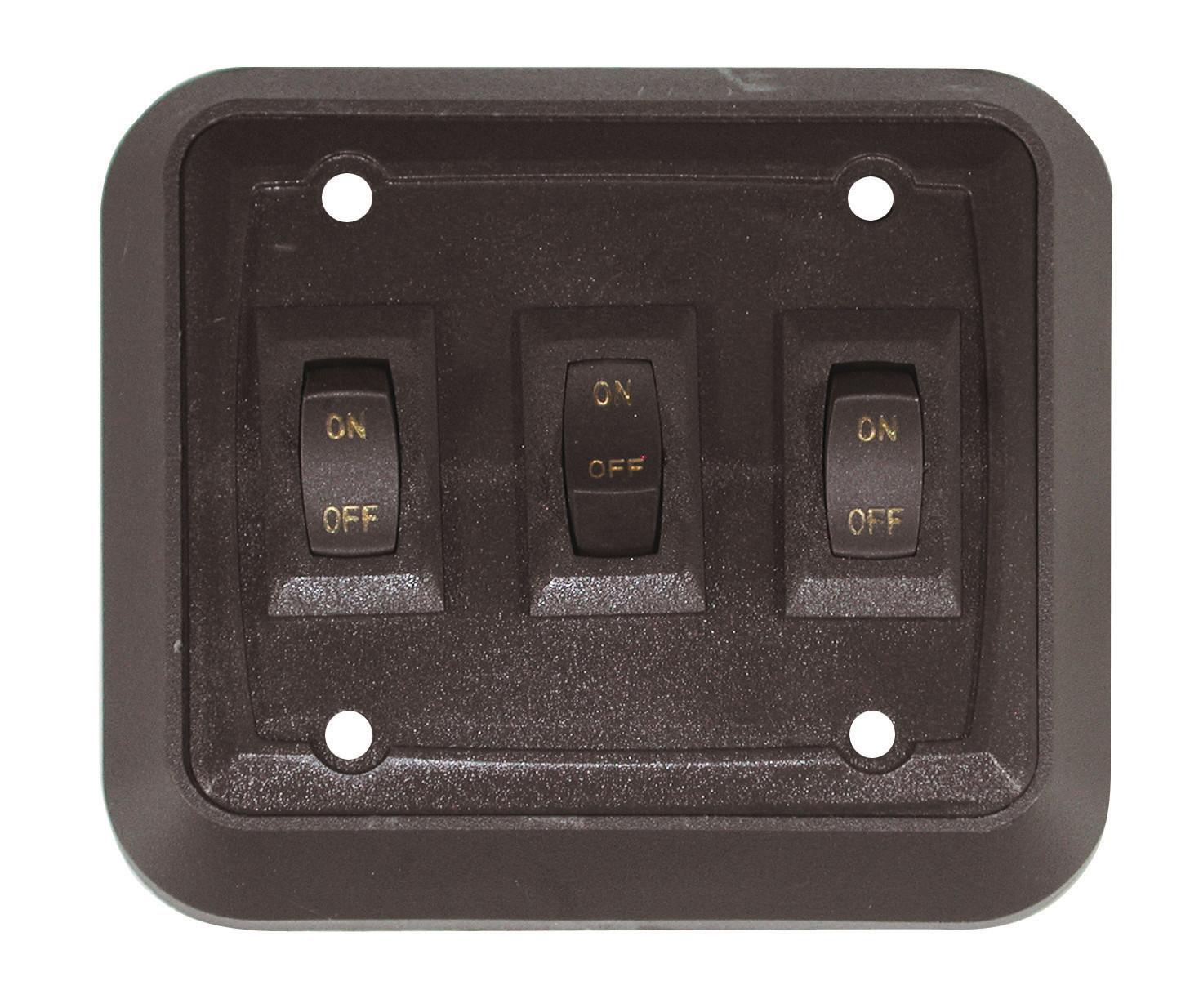 Wall Plate with Switch - Black/Black Triple