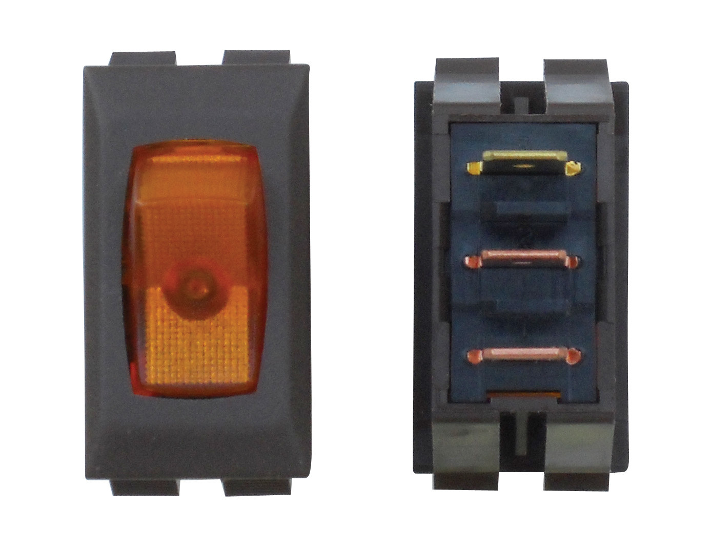 Illuminated On/Off Switch - Amber/Brown 1/card