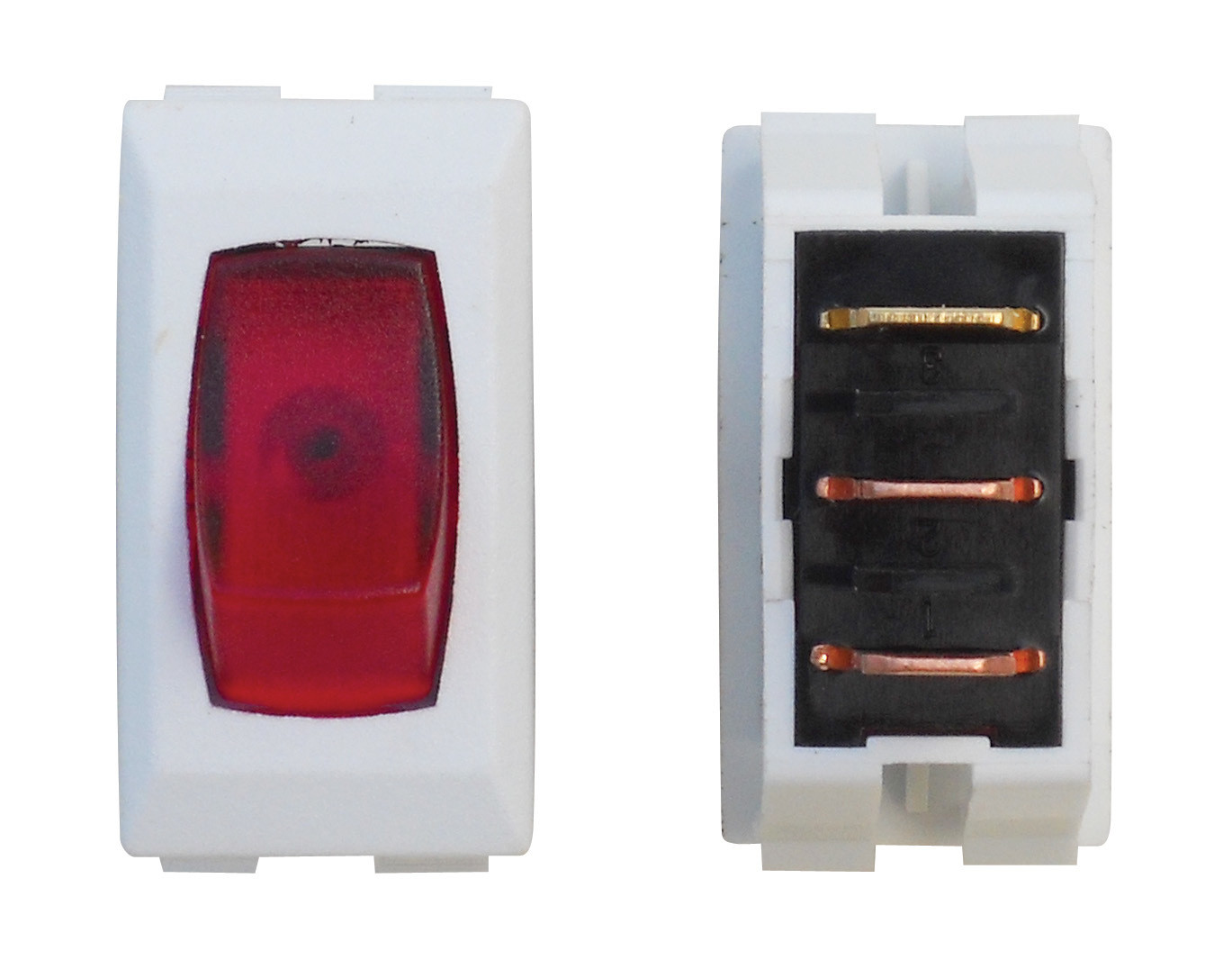 Illuminated On/Off Switch - Red/White 3/bag