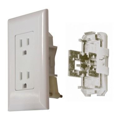 20 Amp Decor Receptacle with Cover - White