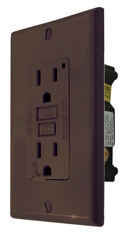 GFI Receptacle - Brown