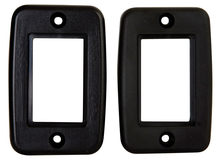 Exposed 5 Pin Side by Side Wall Plate - Black