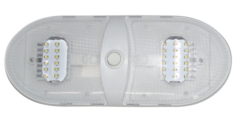 Slim Line Double LED Dome Light - Warm White