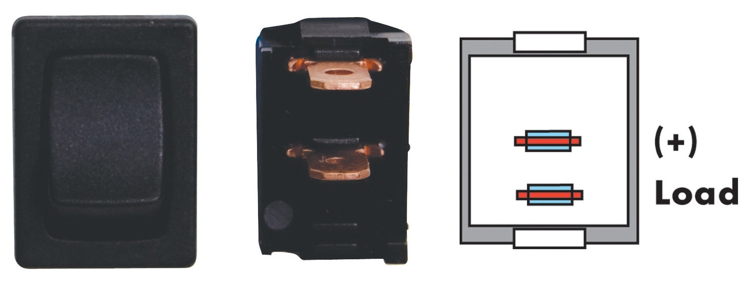 Mini On/Off SPST - Black I/O 3/bag