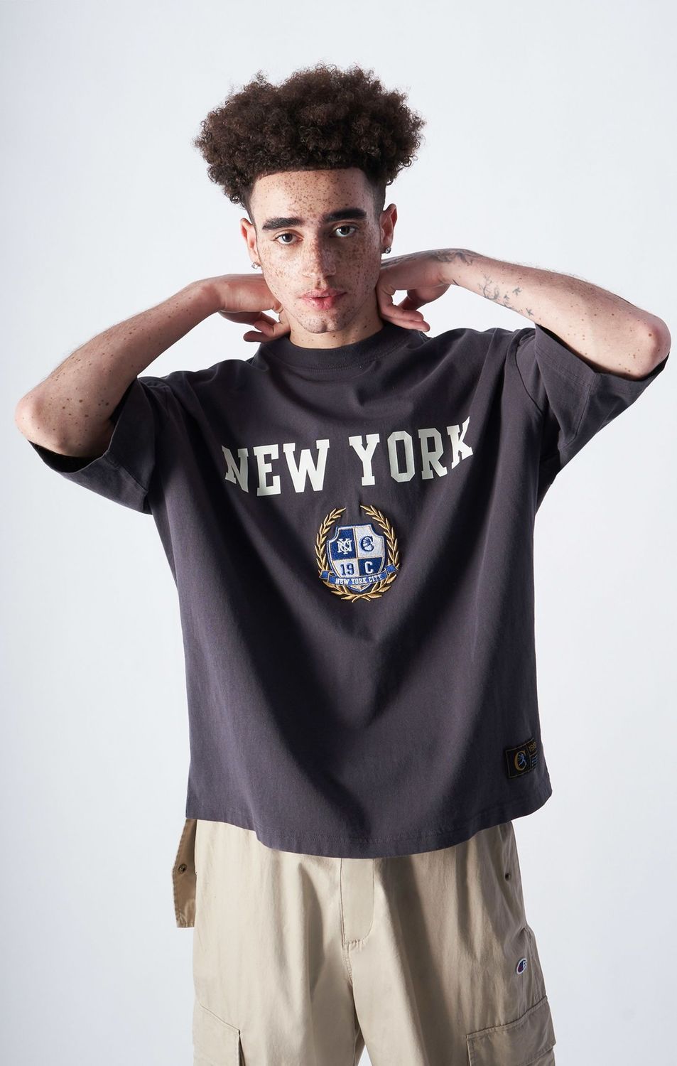 REVERSE WEAVE ARCHIVE T -Shirt  Nero