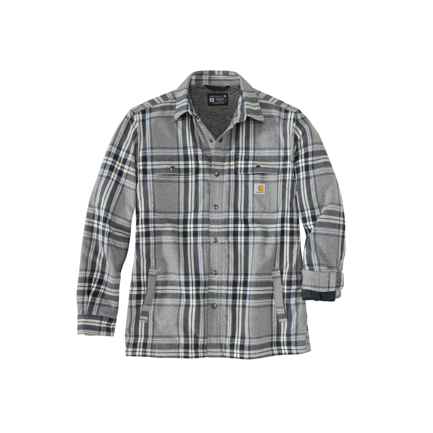 Relaxed Fit Heavyweight Flannel Sherpa-Lined Shirt Jac Relaxed Fit Heavyweight Flannel Sherpa-Lined Shirt Jac