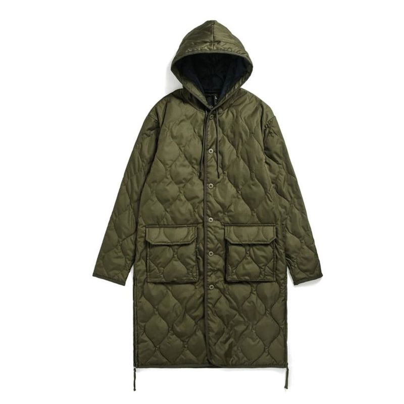 TAION タイオン  Unisex Military Hood Long Down Coat (Hard Shell)