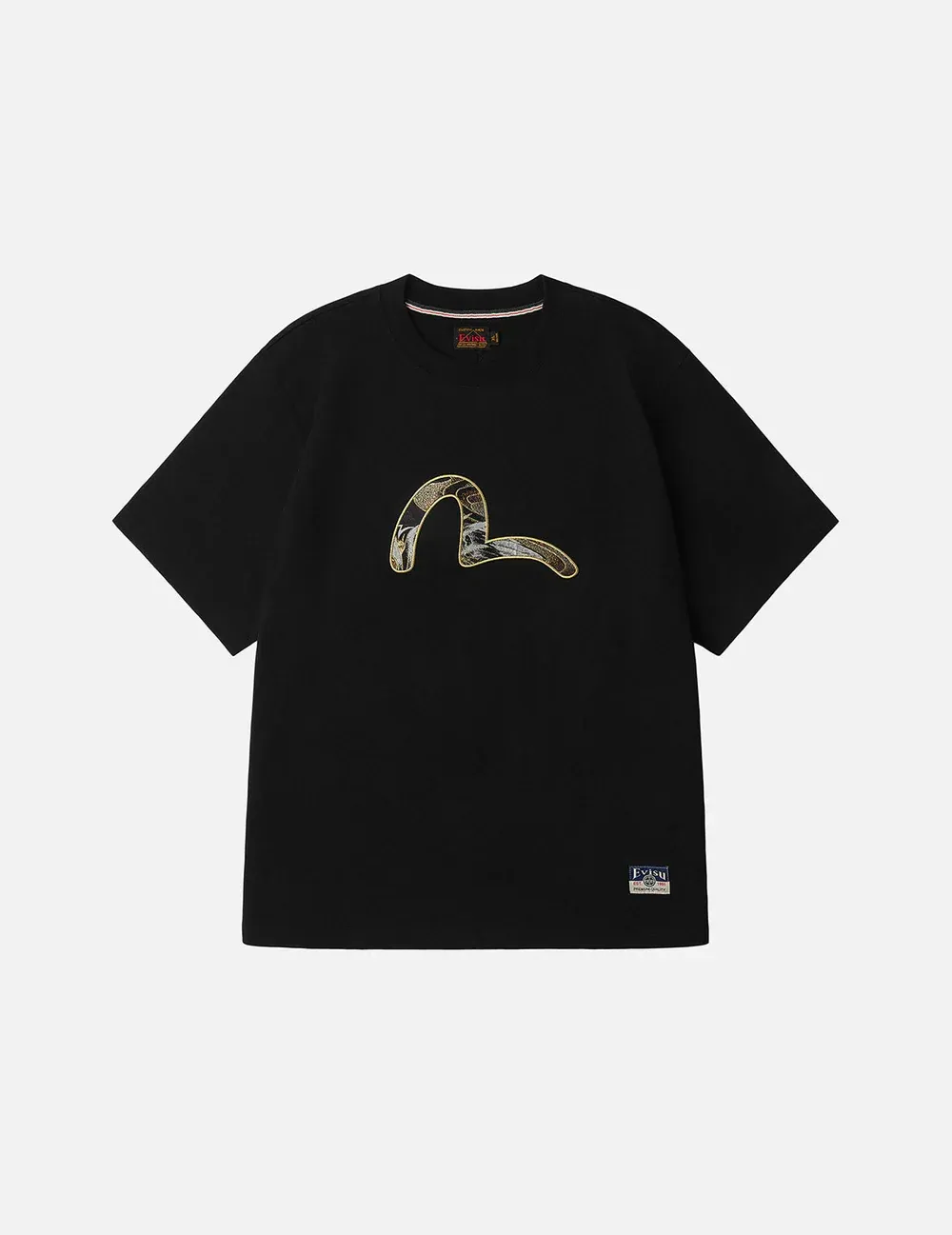 EVISU Brocade Seagull Appliqué Regular Fit Short Sleeves T-shirt EVISU Brocade Seagull Appliqué Regular Fit Short Sleeves T-shirt