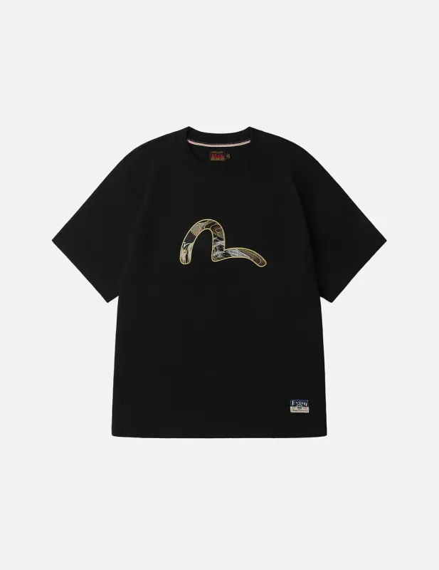 EVISU Brocade Seagull Appliqué Regular Fit Short Sleeves T-shirt EVISU Brocade Seagull Appliqué Regular Fit Short Sleeves T-shirt