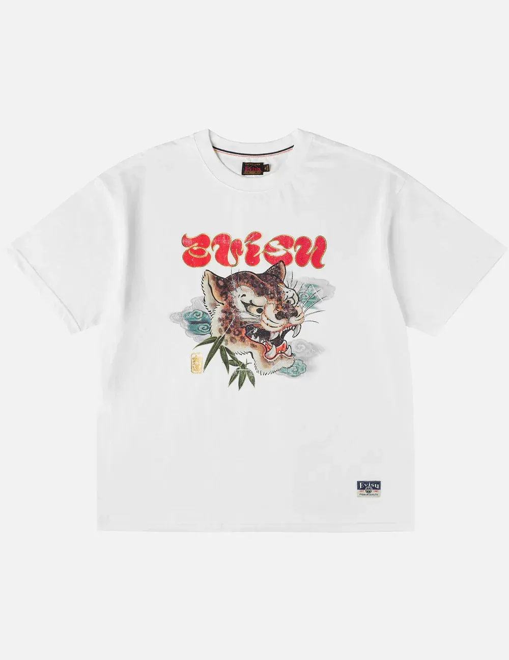 EVISU Leopard Head Print T-Shirt