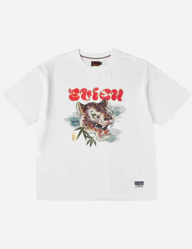 EVISU Leopard Head Print T-Shirt EVISU Leopard Head Print T-Shirt