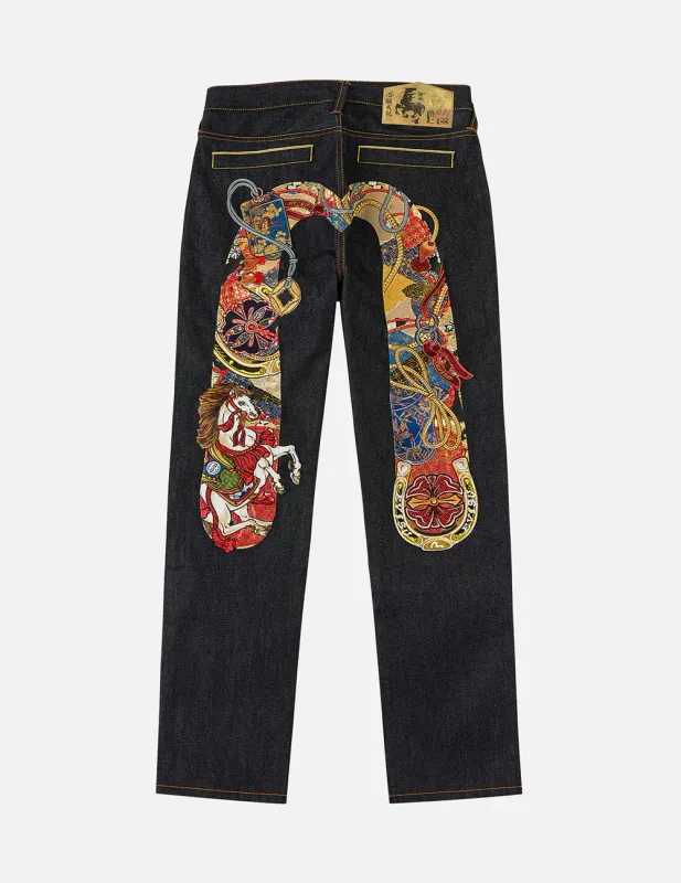 EVISU Year Of Horse Embroidery Daicock Jeans