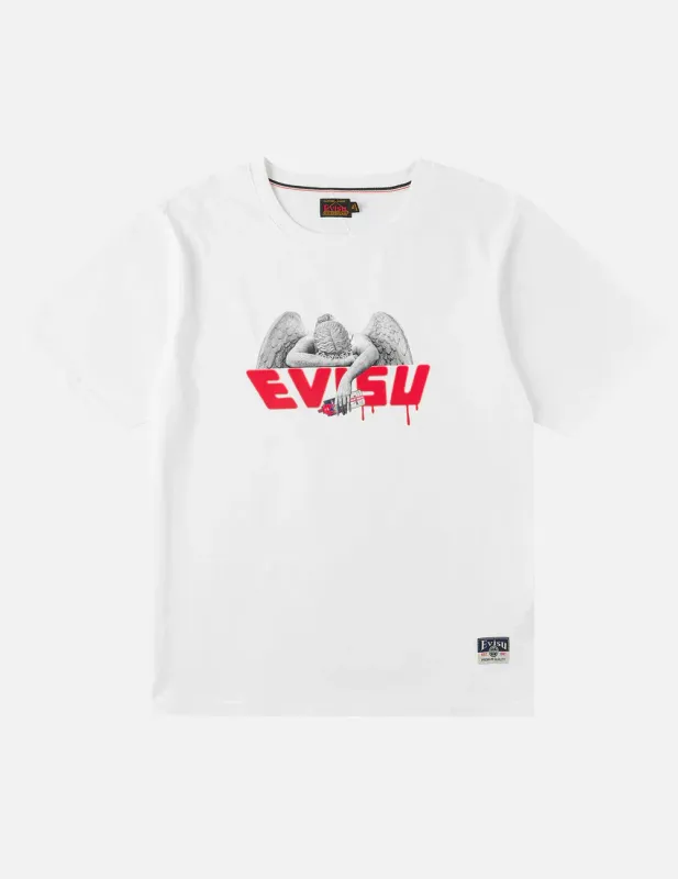 EVISU Angel and Aerosol Spray Paint Print T-shirt