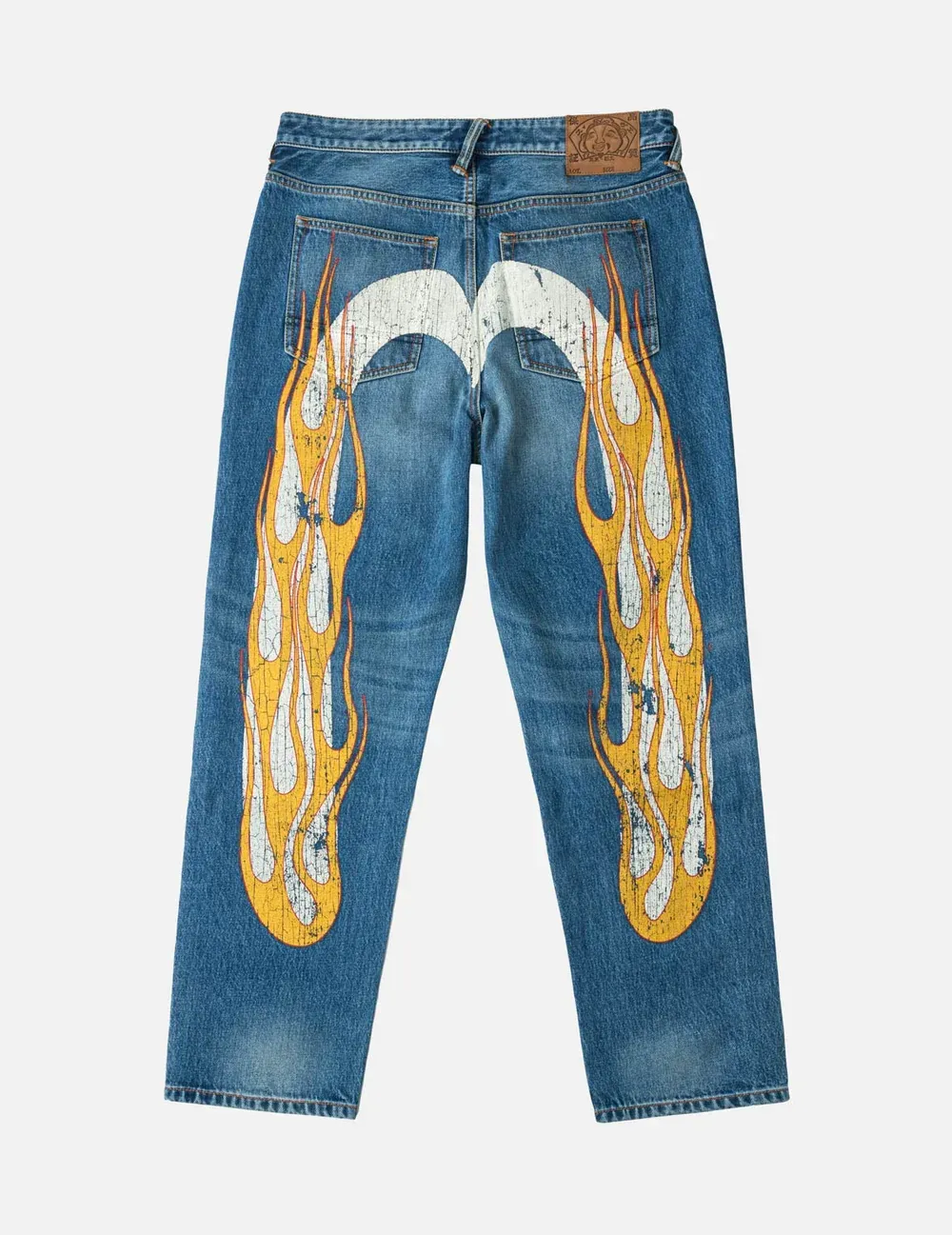 EVISU Flaming Daicock Print Regular Fit Jeans