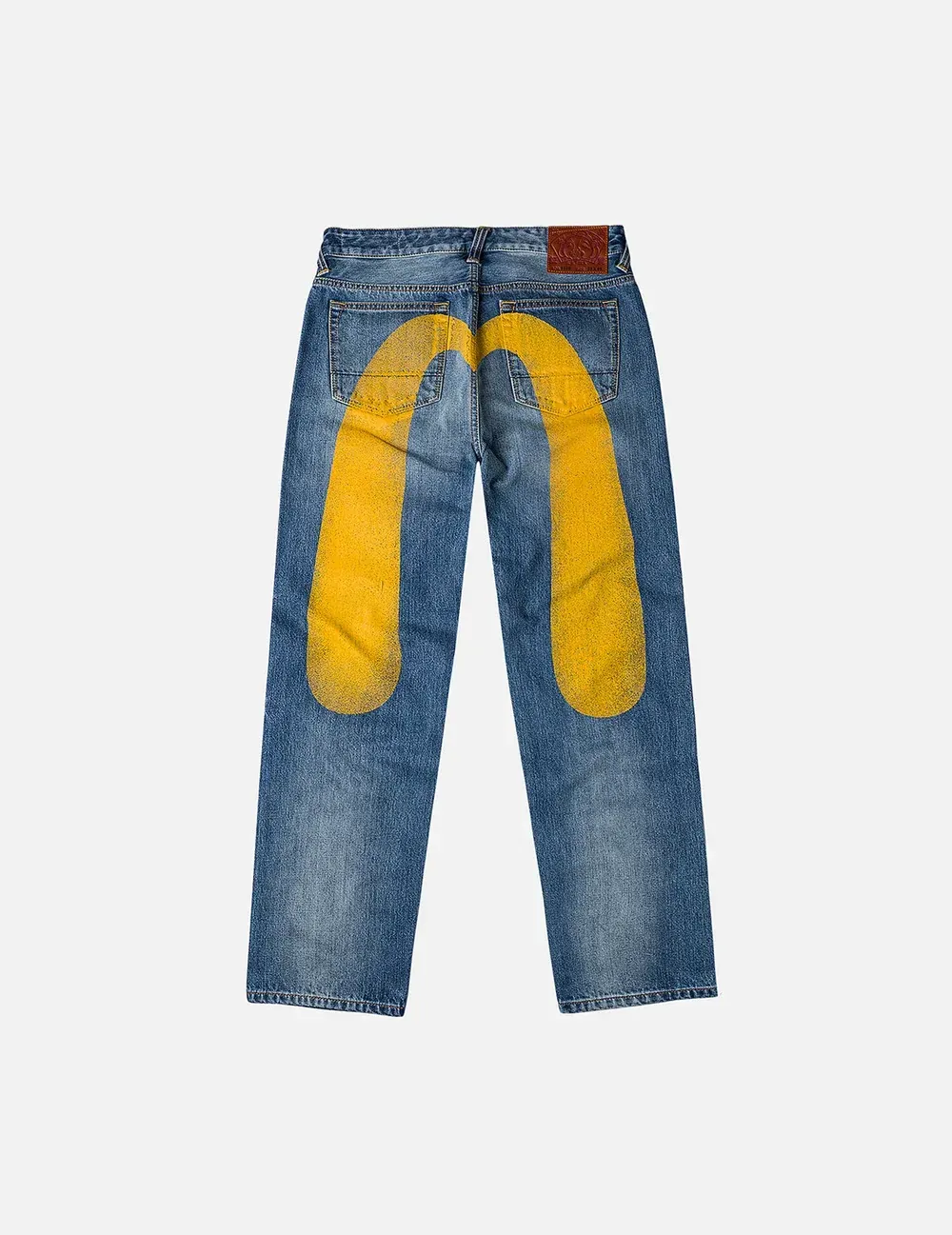 Yellow Daicock Print Regular Fit Jeans #2020 Yellow Daicock Print Regular Fit Jeans #2020