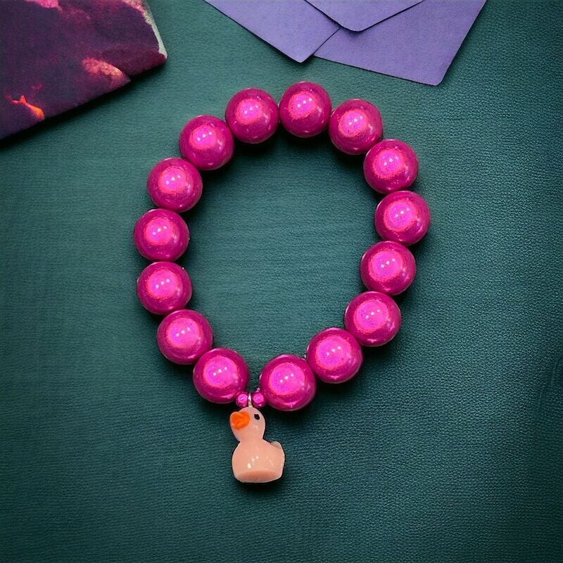 Wunderperlenarmband - Quietschentchen - pink